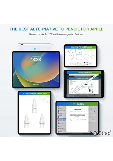 Novstrap Apple Uyumlu iPad Mini 5/6 İle Kalem Pencil Avuç İçi Red