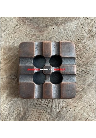 Antik Pirinç Küllük Puro Küllüğü Siğara Küllük 10 10cm