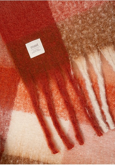 Mavi - Kırmızı Atkı 1913596-35115 Kırmızı