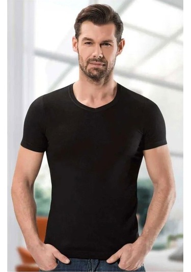 Anıt Erkek V Yaka Modal Fanila Atlet 1204 - 6 Adet 001