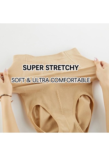 Bej Flarixa Yüksek Bel Dikişsiz Doğum Sonrası Kadın Göbek Külot Sıcak Saray Vücut Şekillendirici Kadın Iç Çamaşırı Kalça Kaldırma Zayıflama Fit Külot