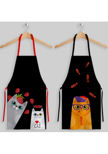 Ays Home I Love Cat 2'li Mutfak Önlüğü Seti