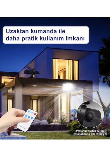 Greentech Güneş Enerjili, Hareket Sensörlü, 228 Boncuk Led Aydınlatma / Gt-sl33 228 Boncuk Led