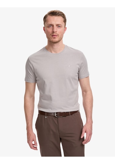Pierre Cardin Erkek Gri Tişört Basic 50325307-vr024