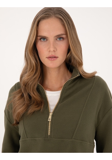 Pierre Cardin Kadın Haki Sweatshirt 50314954-vr027 Haki