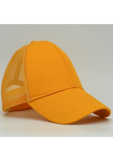 Unisex Ayarlanabilir Sarı Fileli Spor Basic Şapka Sarı