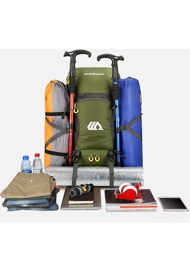 Ebitda 50 Litre Su Geçirmez Sırt Çantası - Kamp, Tırmanış Ve Seyahat İçin Dayanıklı Nylon Modeller Ordu Yeşili Kamp Ekipmanları İçin Yeşil