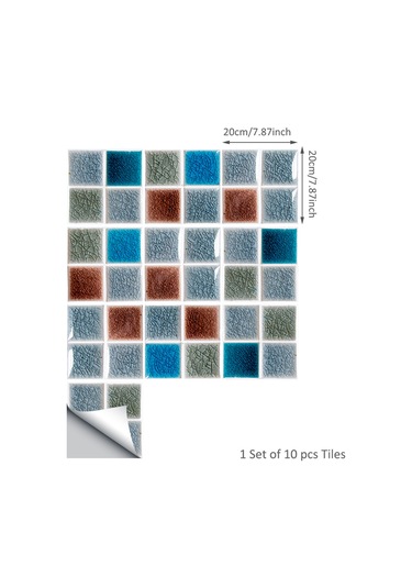 Teltree 10'lu Set Kendinden Yapışkan Duvar Çıkartmaları - Mutfak Ve Banyo Dekoru İçin Pratik Ve Zarif Çözüm Diğer