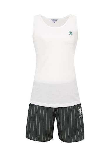 U.s. Polo Assn. Kadın 202 Ekru Şort Takım Gri Melanj