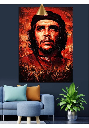 Che Guevara Ünlü Portresi Dekoratif Kanvas - Mdf Ahşap Tablo