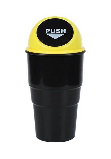 Homyl Genel Araba Bardak Tutucu Kapaklı Çöp Sarı-kapak Sarı Kapak