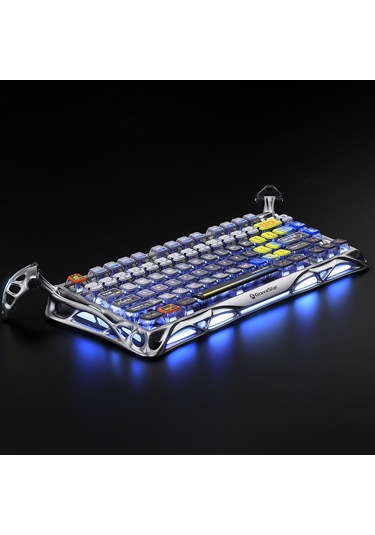 Gravastar Mercury K1 Pro Rgb Kablosuz Mekanik Gaming Klavye, Alüminyum Çerçeveli, İngilizce Q, Uzay