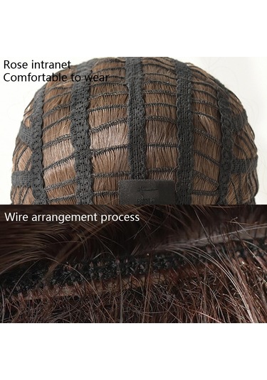 Cbtx Peruk Kadın Uzun Saç Büyük Dalga Kabarık Tam Başlık Uzun Kıvırcık Saç Siyah Kahverengi 65cm