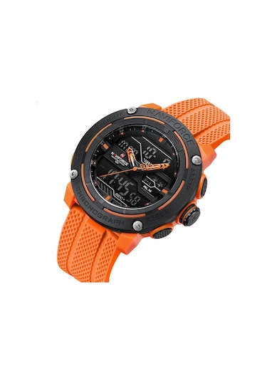 Naviforce Erkek Kol Saati Analog & Dijital Silikon Kordon 2214 Turuncu