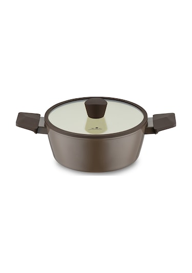 Jumbo Swiss Crystal Brown 7 Parça İndüksiyon Tabanlı Tencere Seti Kahverengi