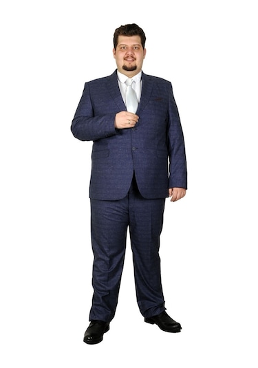 Mode Xl Büyük Beden Takim Elbise Santos 19013 Lacivert 001