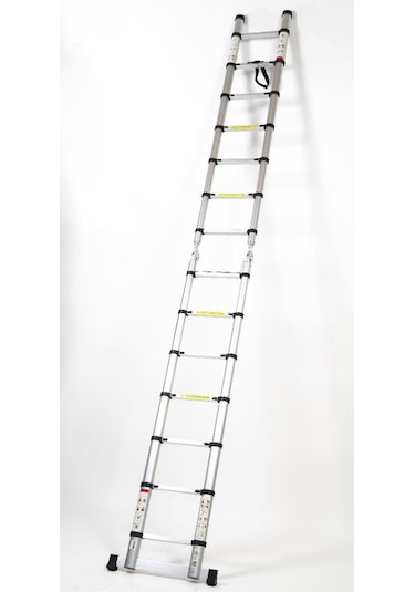 Cardilife 220cm+220 Cm 7+7 Basamaklı A Tipi Açılır Teleskopik Alüminyum Merdiven 7+7