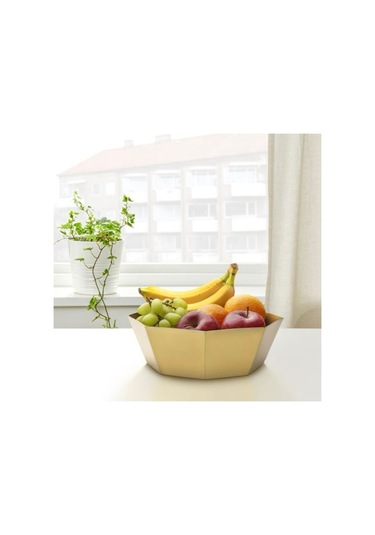 Gokvalla Alüminyum Servis Kasesi, Altın Rengi, 26x26x9cm Altın