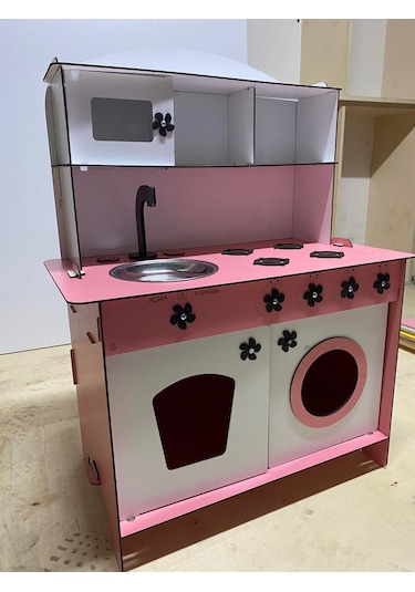 3 Mm Ahşap Oyuncak Mutfak 80X60