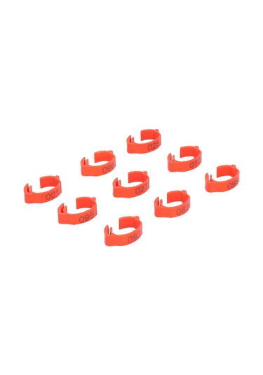 Qingmipy Kümes Hayvanları İçin Ayarlandırabilir Pp Plastik Ayak Zinciri Turuncu, 1-100 Numaralı, 100 Adet/paket - Tavuk, Ördek, Kaz Tanımlama Ve Sınıflandırma Aracı