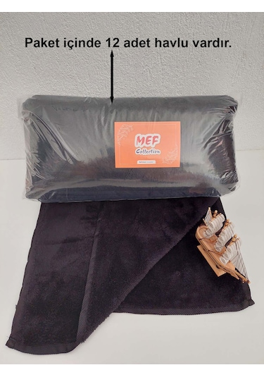 Mikrofiber Saç Havlusu Boya Tutmayan Kuaför Havlusu Siyah 50x90cm