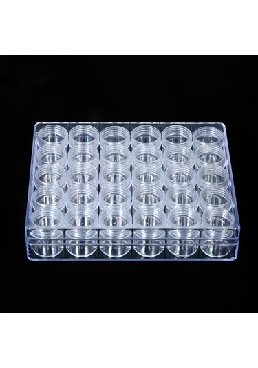 Ximistore9 30 Fıçıklı Şeffaf Depolama Kutusu - El Sanatları, Mücevher Ve Diamond Painting Aksesuarları İçin Ayrı Bölmeli Organizatör Şeffaf