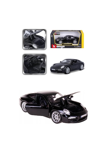 1:24 Porsche 911 Carrera S Model Araba - Siyah