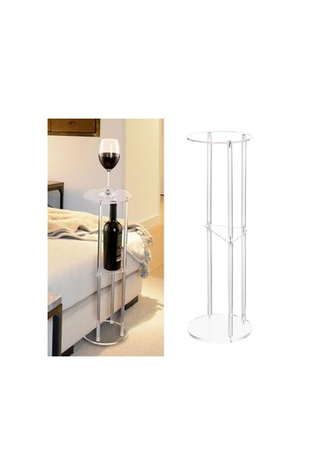 Suntek Şeffaf Akrilik Yan Sehpa Küçük Alan Gece Sehpası Çok Renkli