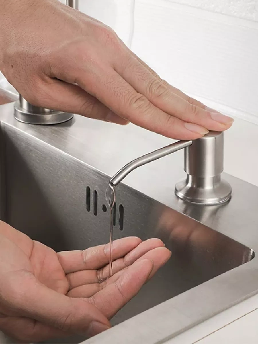 Homlove Mutfak İçin 500 Ml Gömme Dozajlayıcı, Gümüşi Dispenser 165419415 Gri