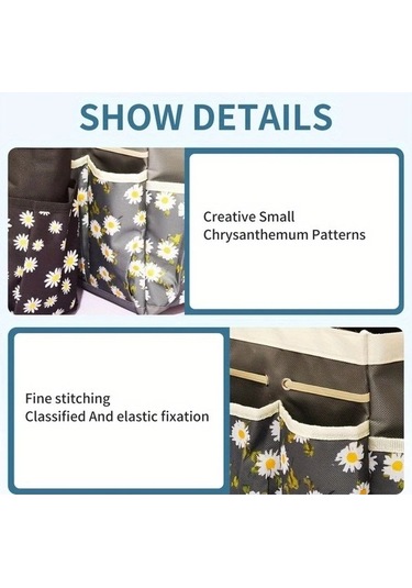 Trendooze Gray Yolyken Çiçekli Çok Amaçlı Bahçe Çantası Fermuarlı Dayanıklı Gri Gaojunshop01 Gri