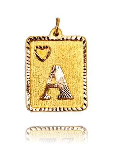 14 Ayar Altın A Harfi Kolye