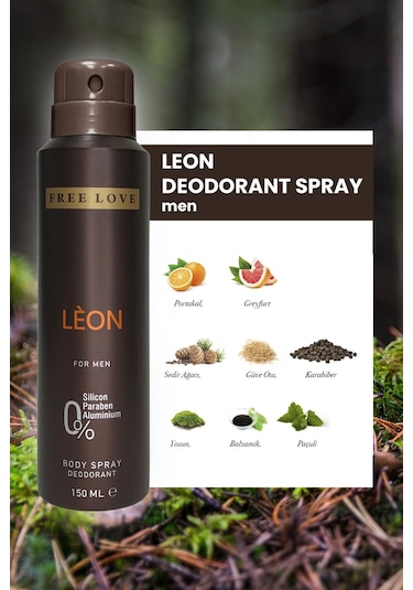 Free Love Leon Erkek Parfüm EDP 100 ML + Deodorant 3 x 150 ML