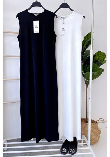 Sandy Kolsuz Elbise - Siyah