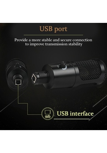 Wondernest Mikrofon Kondenser Usb Stüdyo Standı Kit Yayın, Podcast Vokal Kayıt İçin Stüdyo Mikrofonu Tp10310355572a