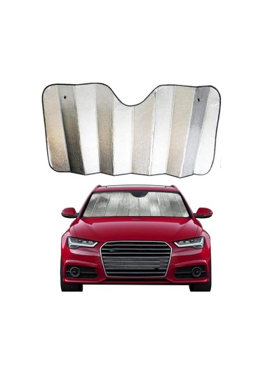 120 55 Cm Ambalajlı Vantuzlu Araç İçi Ön Cam Perdesi Katlanabilir Güneşlik 5131