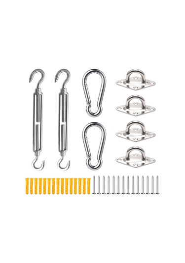 Youtek Paslanmaz Çelik 304 Bahçe Gölgelik Askı Seti, 6mm Dörtgen Aksesuar Diğer