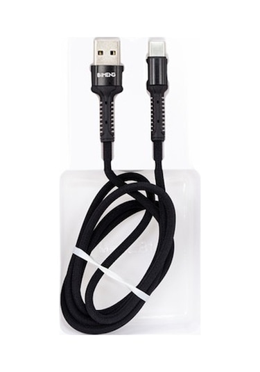 İmeng ML810 3 A Usb A To Type-C Pro Braided Örgülü Data Hızlı Şarj Kablo Siyah