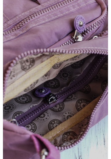 Krinkıl Su Geçirmez Çok Gözlü Çapraz Kol Ve Omuz Postacı Çantası Koyu Leylak Soluk Mor 9507 Mor