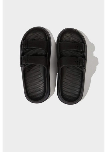 Defacto Erkek Düz Taban Çift Bantlı Eva Terlik D4645ax25hsbk23 Siyah Defacto Erkek Düz Taban Çift Bantlı Eva Terlik D4645ax25hsbk23 Siyah