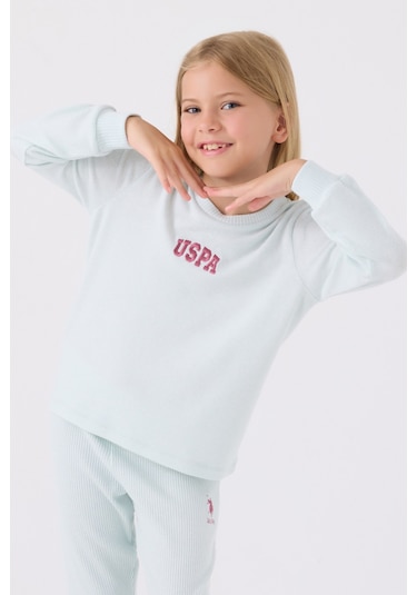 U.s. Polo Assn. Kız Çocuk Su Yeşili Pijama Takım 50299774-vr048 Su Yesılı