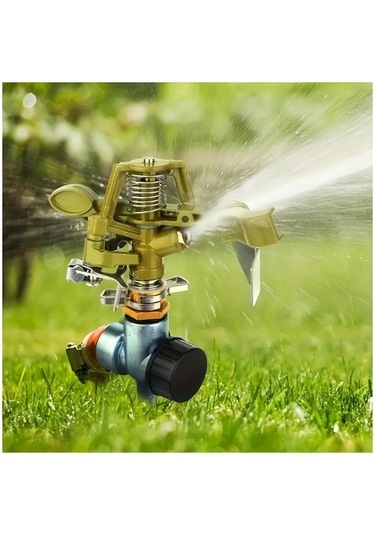 Elmpaly 1 Adet 360 Derece Dönen Çinko Alaşım Sulama Fıskiyesi Dayanıklı Bahçe Spreye