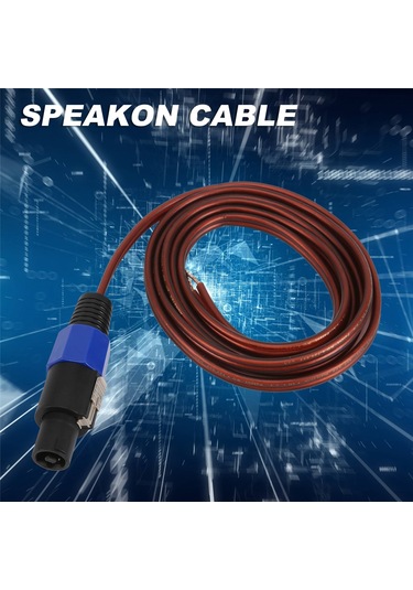Speakon Hoparlör Kablosu Çıplak Tel Açık Uçlu Kablo, Speakon'dan Hoparlöre
