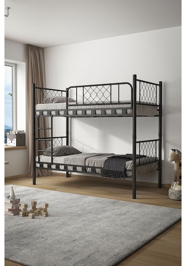 Argimo Metis Siyah Metal Ranza Ve Karyola 90x190