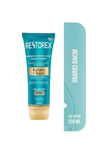 Restorex Keratin Argan Onarıcı Saç Bakım Kremi 250 Ml 2 Adet