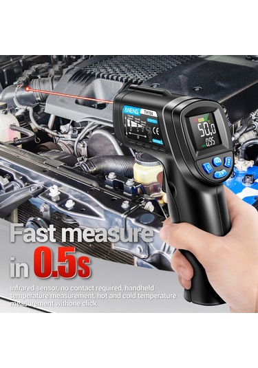 Xindoker Th104 El Tipi Kızılötesi Termometre -50 C 550 C Aralığı, Va Ekran, Yüksek Hassasiyet, Otomatik Kapatma, Sıcaklık Alarmı Pil Dahil Değil
