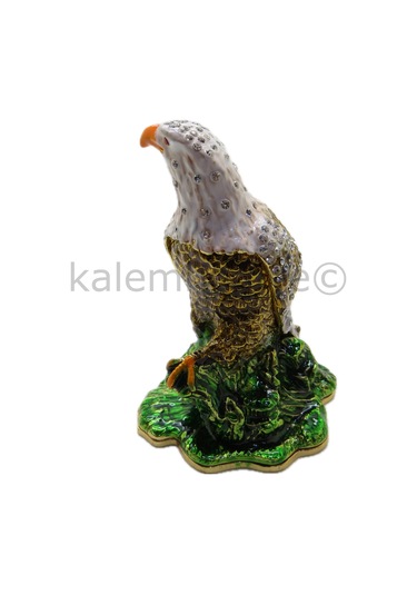 Swarovski Taşlı Yuvasında Kartal - Gizli Hazneli Masaüstü Hediyel