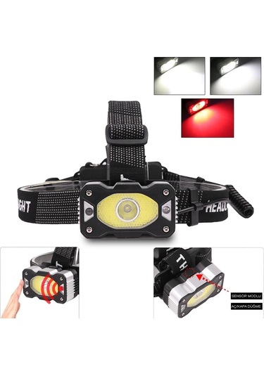 4 Modlu Sensörlü Şarjlı Güçlü Kafa Lambası Wt-248 Renkli