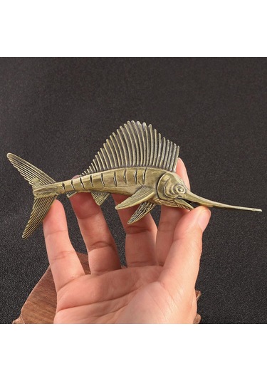 Suntek Yelken Balığı Heykelcik El Sanatları Kitaplıklar, 7,1x4,2 Cm