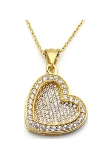 Modagümüşevi Aşkım Kalbimde Saklı Isim Yazılan Açılan Kalp Altın Kaplamalı Gümüş Kolye