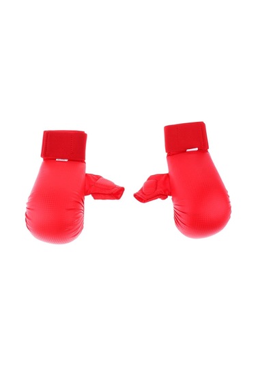 Suntek Pu Deri Karate Müsabaka Eldiveni Eldiven Mma L-kırmızı Kırmızı